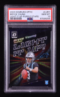 Bryce Young 2023 Donruss Optic Light it Up Purple Stars #12 RC #04/25 (PSA 10) at PristineAuction.com