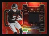 Drake London 2022 Select Rookie Swatches Prizm Red #5 RC at PristineAuction.com