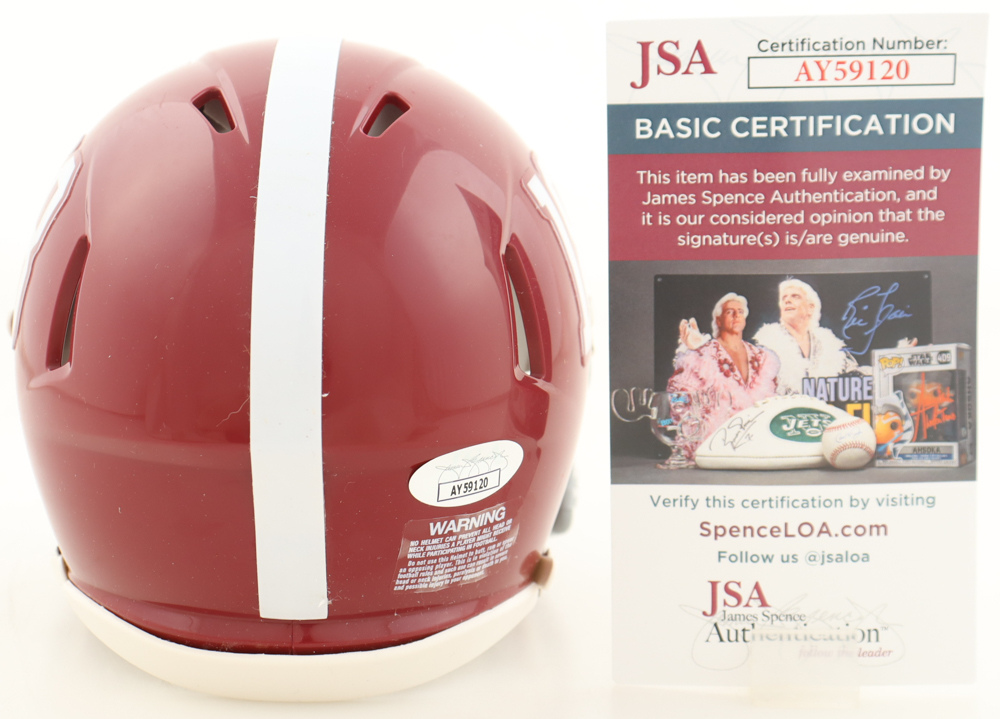 Ryan Williams Signed Alabama Crimson Tide Speed Mini Helmet Inscribed "Hollywood" (JSA) at PristineAuction.com Ryan Williams Signed Alabama Crimson Tide Speed Mini Helmet Inscribed "Hollywood" (JSA) at PristineAuction.com