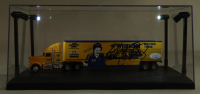 Dale Earnhardt Sr. Signed NASCAR Wrangler Racing Team Hauler 1:64 Scale Die-Cast Transporter With Light Up Display Case (JSA) at PristineAuction.com
