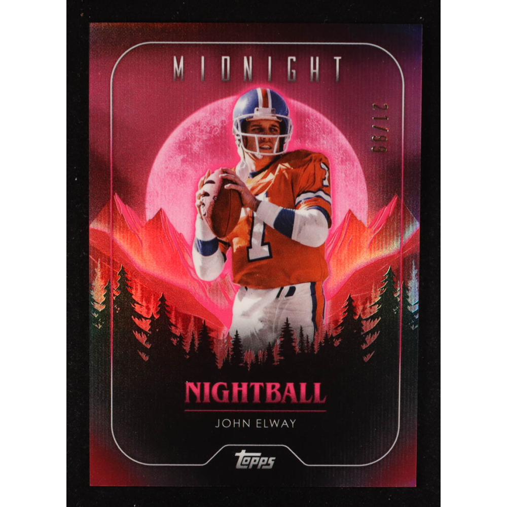John Elway 2024 Topps Midnight NightBall Twilight #NB21 at PristineAuction.com