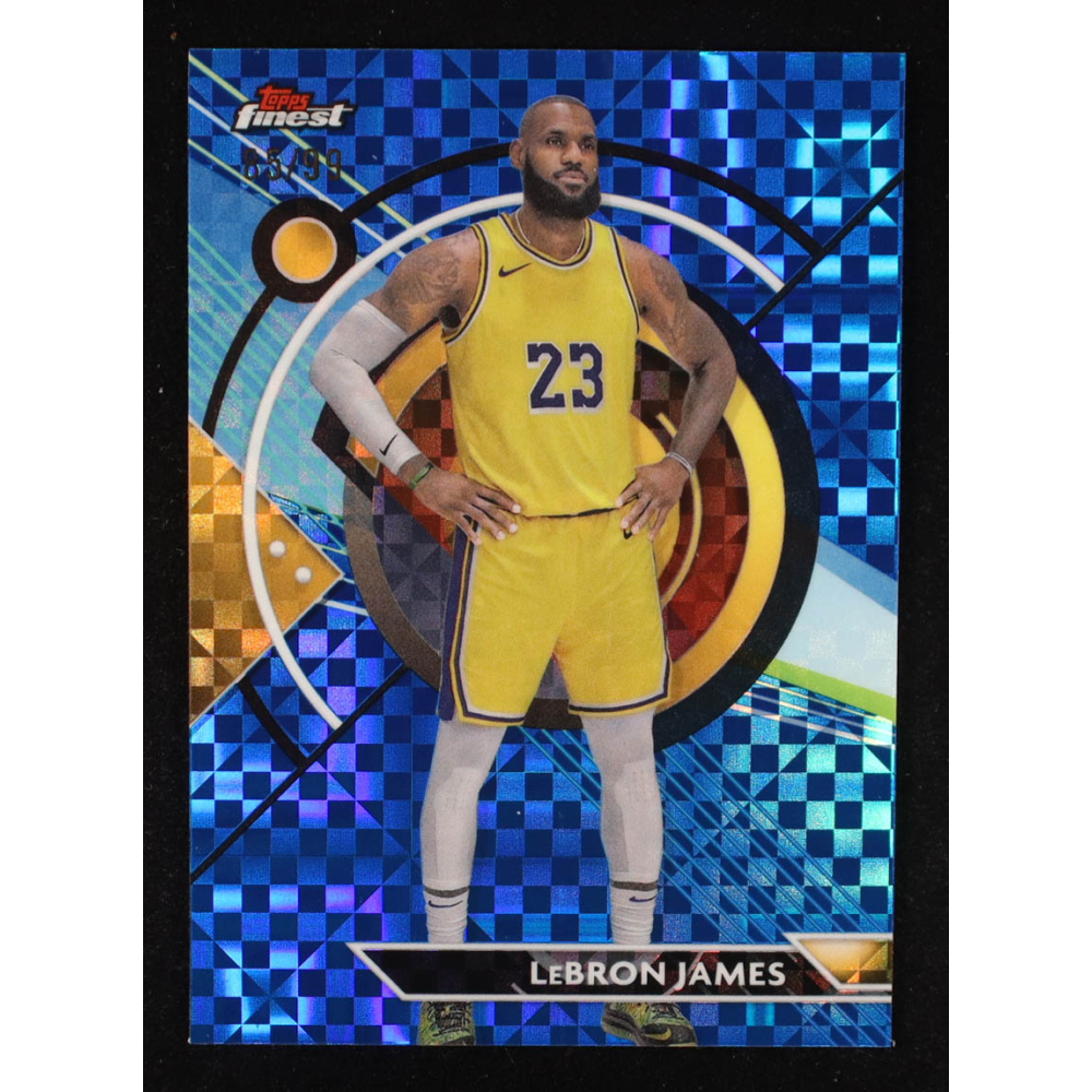 LeBron James 2023-24 Finest Blue Checkerboard Refractors #69 #85/99 at PristineAuction.com