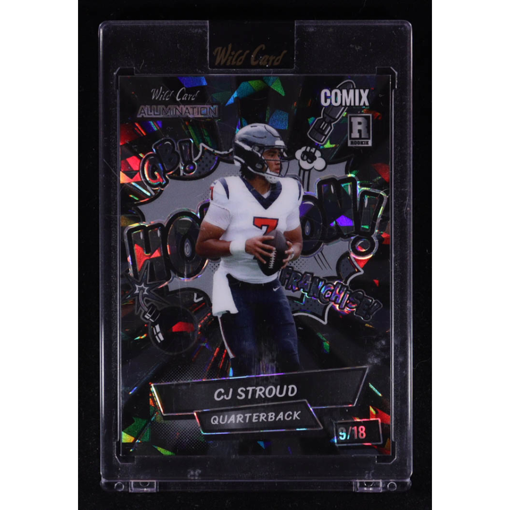 CJ Stroud 2023 Wild Card Alumination Comix HOUSTON! Black Crystal #ACSH-CS1 #09/18 RC at PristineAuction.com