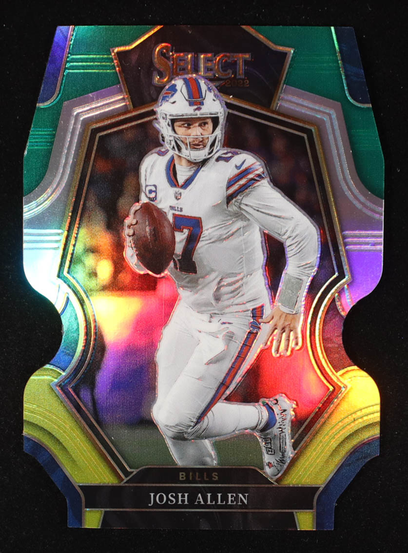 Josh Allen 2022 Select Prizm Green and Yellow Die Cut #111 at PristineAuction.com Josh Allen 2022 Select Prizm Green and Yellow Die Cut #111 at PristineAuction.com