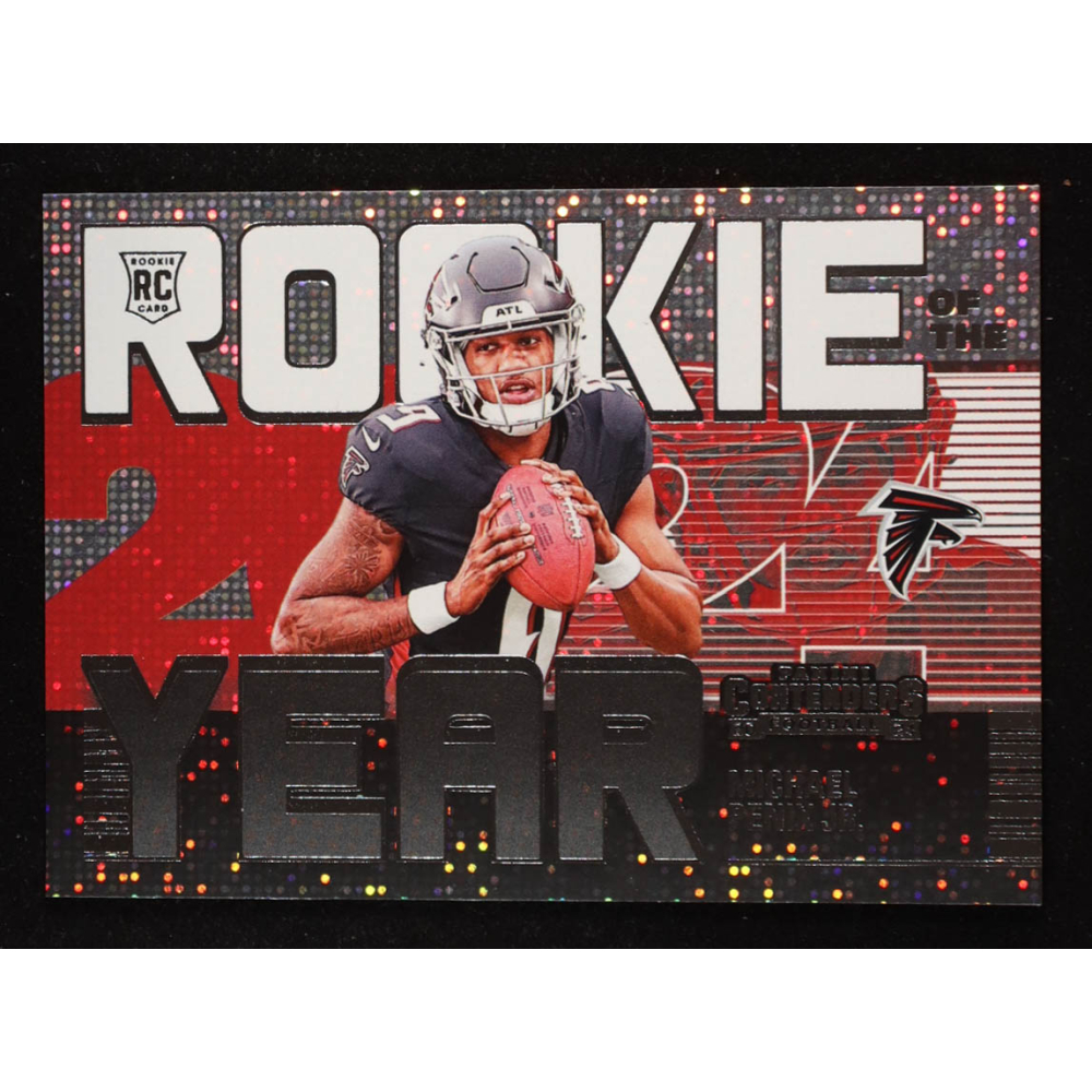 Michael Penix Jr. 2024 Panini Contenders Rookie of the Year Contenders #9 RC at PristineAuction.com Michael Penix Jr. 2024 Panini Contenders Rookie of the Year Contenders #9 RC at PristineAuction.com