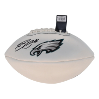 Saquon Barkley Signed Eagles Logo Football (Beckett) at PristineAuction.com