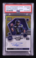 Russell Wilson 2021 Panini Contenders Optic Player of the Year Contenders Autographs Gold #8 #04/10 (PSA 9) at PristineAuction.com