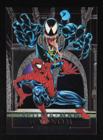 Spider-Man vs. Venom 1992 SkyBox Marvel Masterpieces Battle Spectra #4D at PristineAuction.com