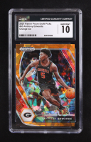 Anthony Edwards 2021-22 Panini Prizm Draft Picks Prizms Orange Ice #65 (CGC 10) at PristineAuction.com