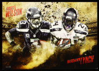 Russell Wilson / Marshawn Lynch 2014 Topps Fire 5x7 Competitive Fire #CFWL #81/99 at PristineAuction.com