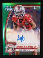Davison Igbinosun 2024 Bowman Chrome University Prospect Autographs Green Refractors #PADIG #41/99 RC at PristineAuction.com