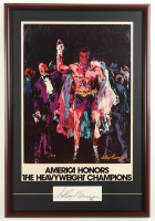 Leroy Neiman Signed "1976 Vintage America Honors The Heavyweights" Custom Framed Cut Display with Neiman Art Print (PSA) at PristineAuction.com