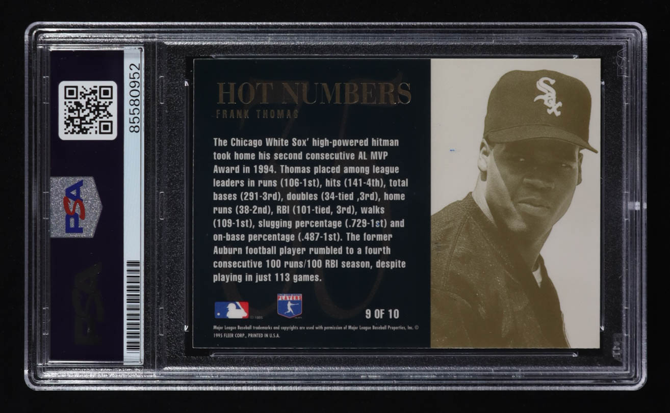 Frank Thomas 1995 Flair Hot Numbers #9 (PSA Authentic) at PristineAuction.com Frank Thomas 1995 Flair Hot Numbers #9 (PSA Authentic) at PristineAuction.com