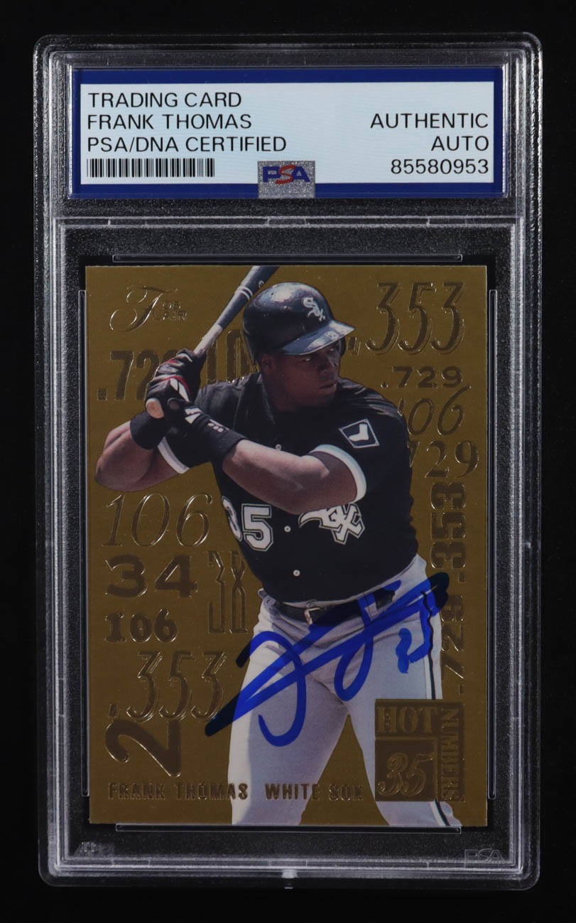 Frank Thomas 1995 Flair Hot Numbers #9 (PSA Authentic) at PristineAuction.com Frank Thomas 1995 Flair Hot Numbers #9 (PSA Authentic) at PristineAuction.com