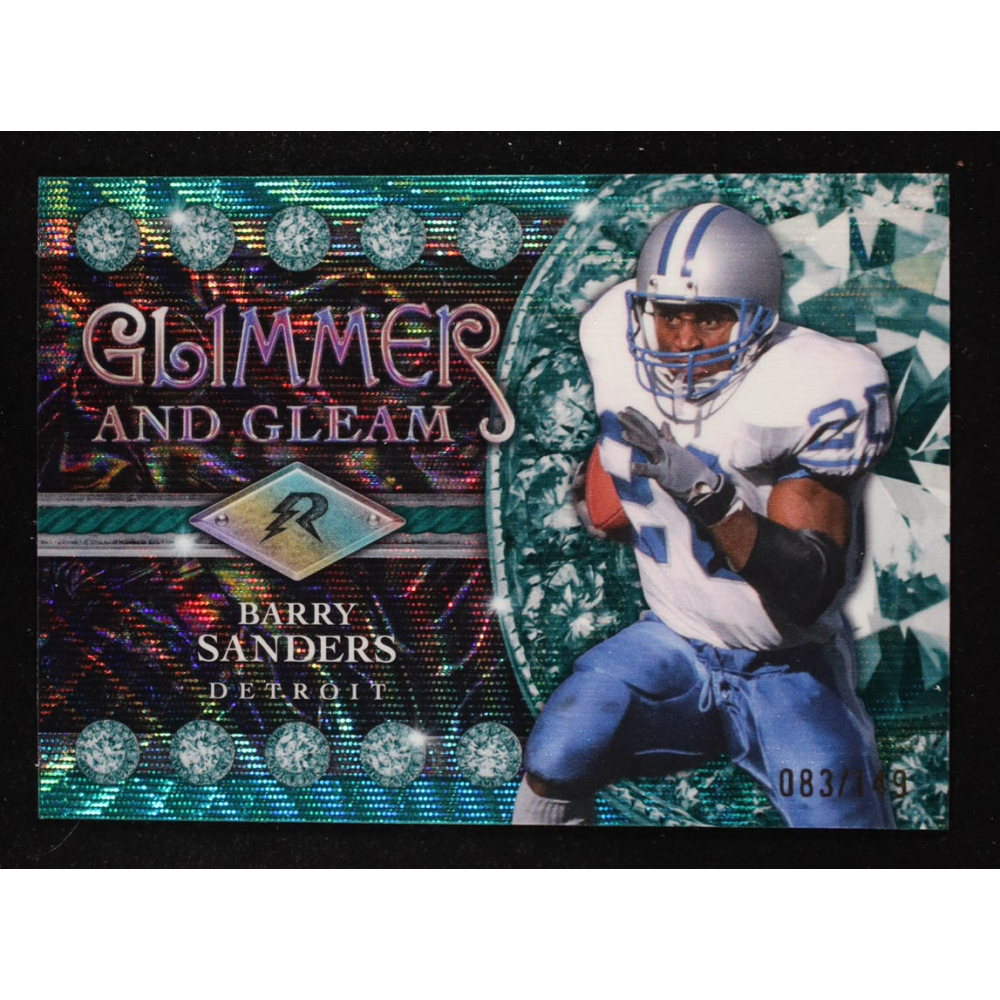 Barry Sanders 2024 Topps Resurgence Glimmer and Gleam Teal Surge #GG10 #83/149 at PristineAuction.com