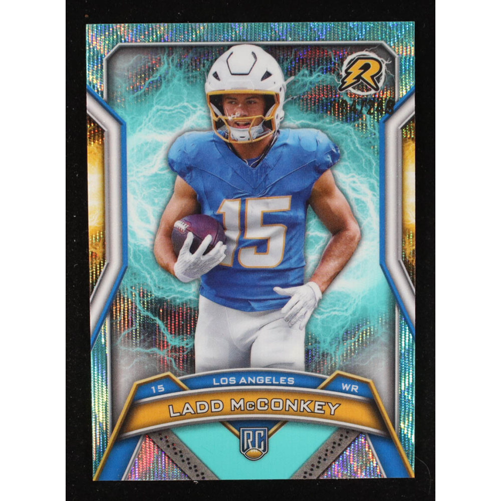 Ladd McConkey 2024 Topps Resurgence Aqua Surge #154 RC #194/249 at PristineAuction.com