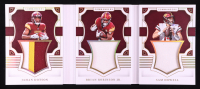 Jahan Dotson / Brian Robinson Jr. / Sam Howell 2022 Panini National Treasures Rookie Triple Booklet Prime #5 RC #05/10 at PristineAuction.com