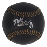Jack White III Signed OML Black Leather Baseball with Display Case (PSA) at PristineAuction.com