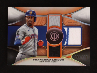 Francisco Lindor 2025 Topps Tribute Triple Relics #TTRFL #140/199 at PristineAuction.com