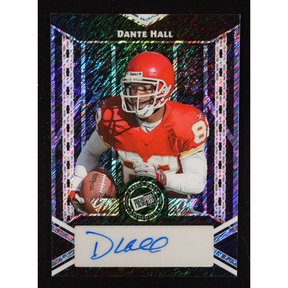 Dante Hall 2024 Leaf Press Pass Autographs Rainbow Shimmer #20ADH1 #9/10 at PristineAuction.com