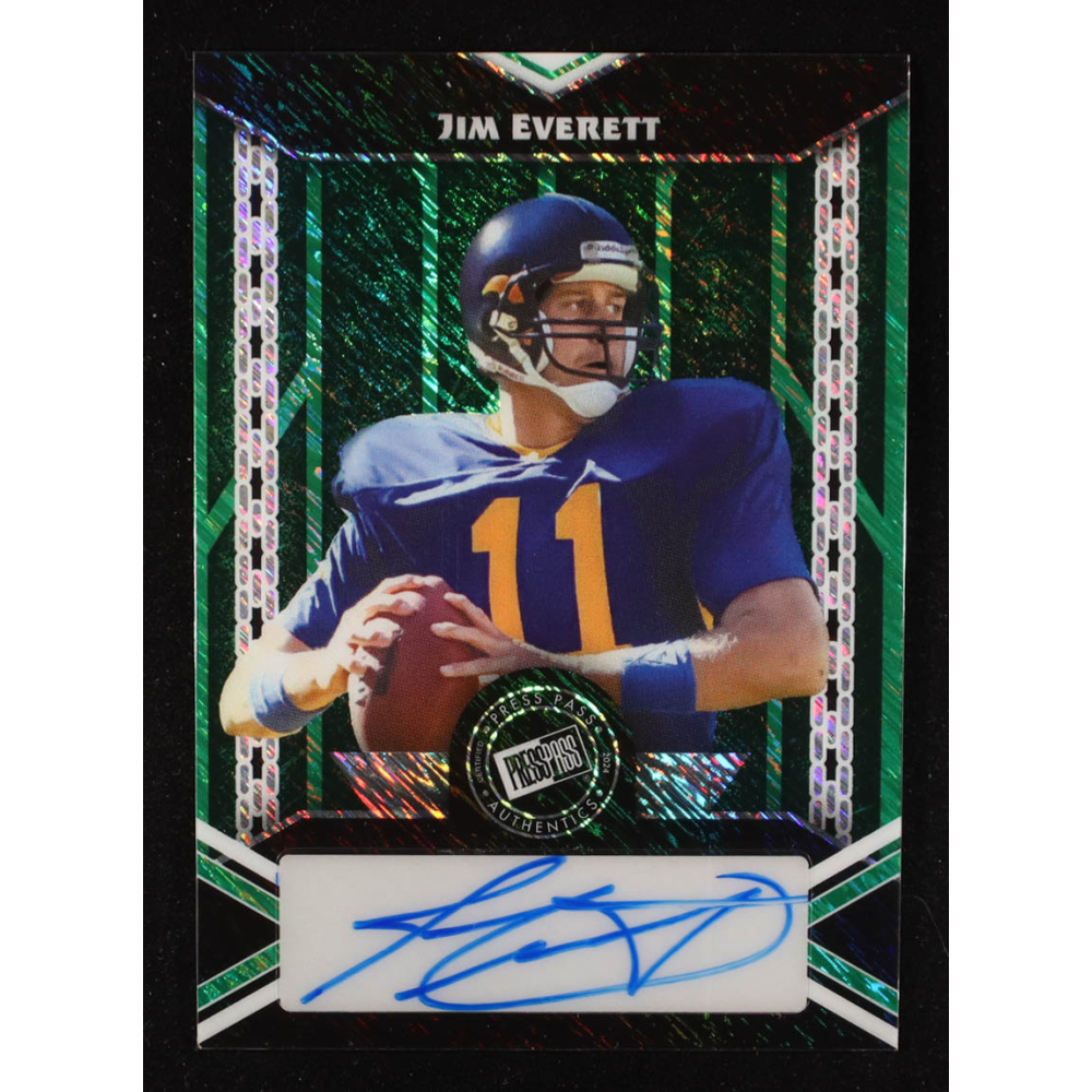 Jim Everett 2024 Leaf Press Pass Autographs Green Shimmer #20AJE1 #2/6 at PristineAuction.com