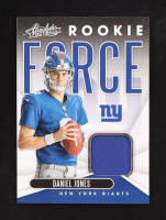 Daniel Jones 2019 Panini Absolute Rookie Force Jerseys Player Worn Patch #RF4 RC at PristineAuction.com