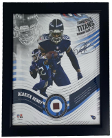 Derrick Henry LE Titans Custom Framed Game-Used Football Piece Collage (Fanatics) at PristineAuction.com