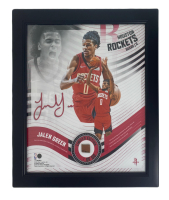 Jalen Green LE Rockets Custom Framed Game-Used Basketball Piece (Fanatics) at PristineAuction.com