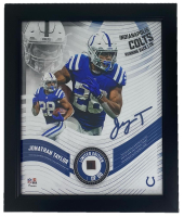 Jonathan Taylor LE Colts Custom Framed Photo Display with Game-Used Football Piece (Fanatics) at PristineAuction.com