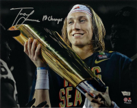 Trevor Lawrence Signed Clemson Tigers 11x14 Photo Inscribed "18 Champs" (Fanatics) at PristineAuction.com