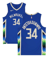 Giannis Antetokounmpo Signed Bucks 2022-23 Authentic Nike City Edition Jersey (Fanatics) at PristineAuction.com