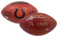 Jonathan Taylor Signed LE "The Duke" Colts Logo Football Inscribed "5 TDs" & "11/21/21" (Fanatics) at PristineAuction.com