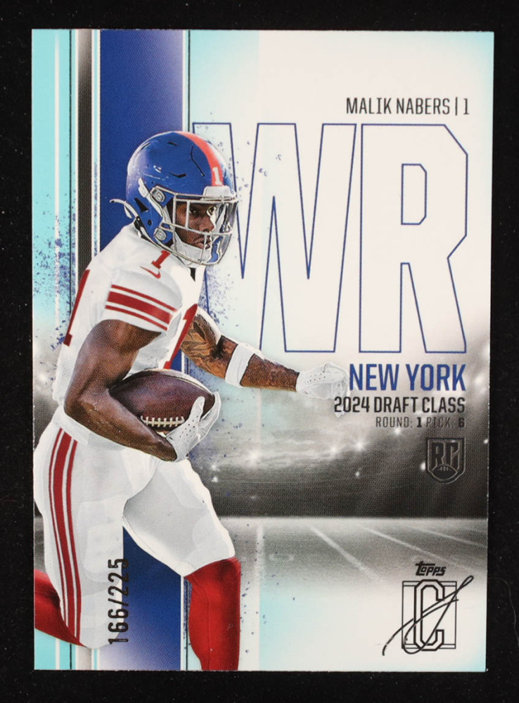 Malik Nabers 2024 Topps Signature Class Teal #159 #166/225 RC