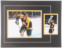 Johnny Bucyk Signed Bruins 14x18 Custom Matted Photo Display (JSA) at PristineAuction.com
