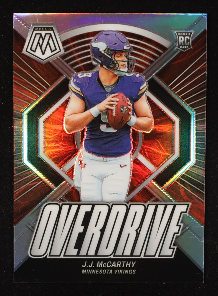 JJ McCarthy 2024 Panini Mosaic Overdrive Silver #3 RC