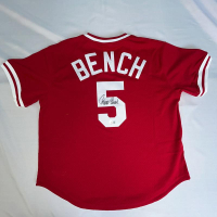 Johhny Bench Signed Reds Mitchell & Ness Authentic Jersey (Beckett) at PristineAuction.com