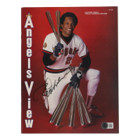 Rod Carew Signed 1985 Official Angels Scorebook Magazine (Beckett) at PristineAuction.com