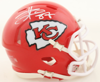 Travis Kelce Signed Chiefs Speed Mini Helmet (Fanatics) at PristineAuction.com