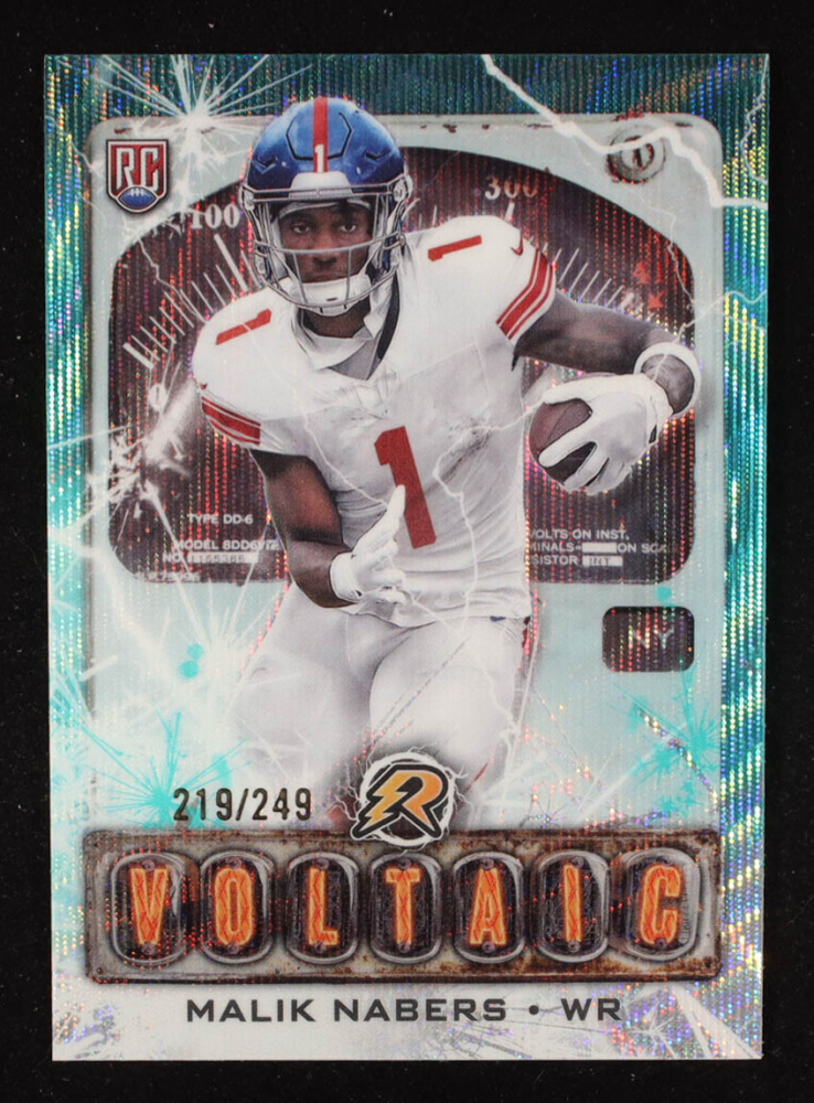Malik Nabers 2024 Topps Resurgence Voltaic Aqua Surge #V6 RC #219/249