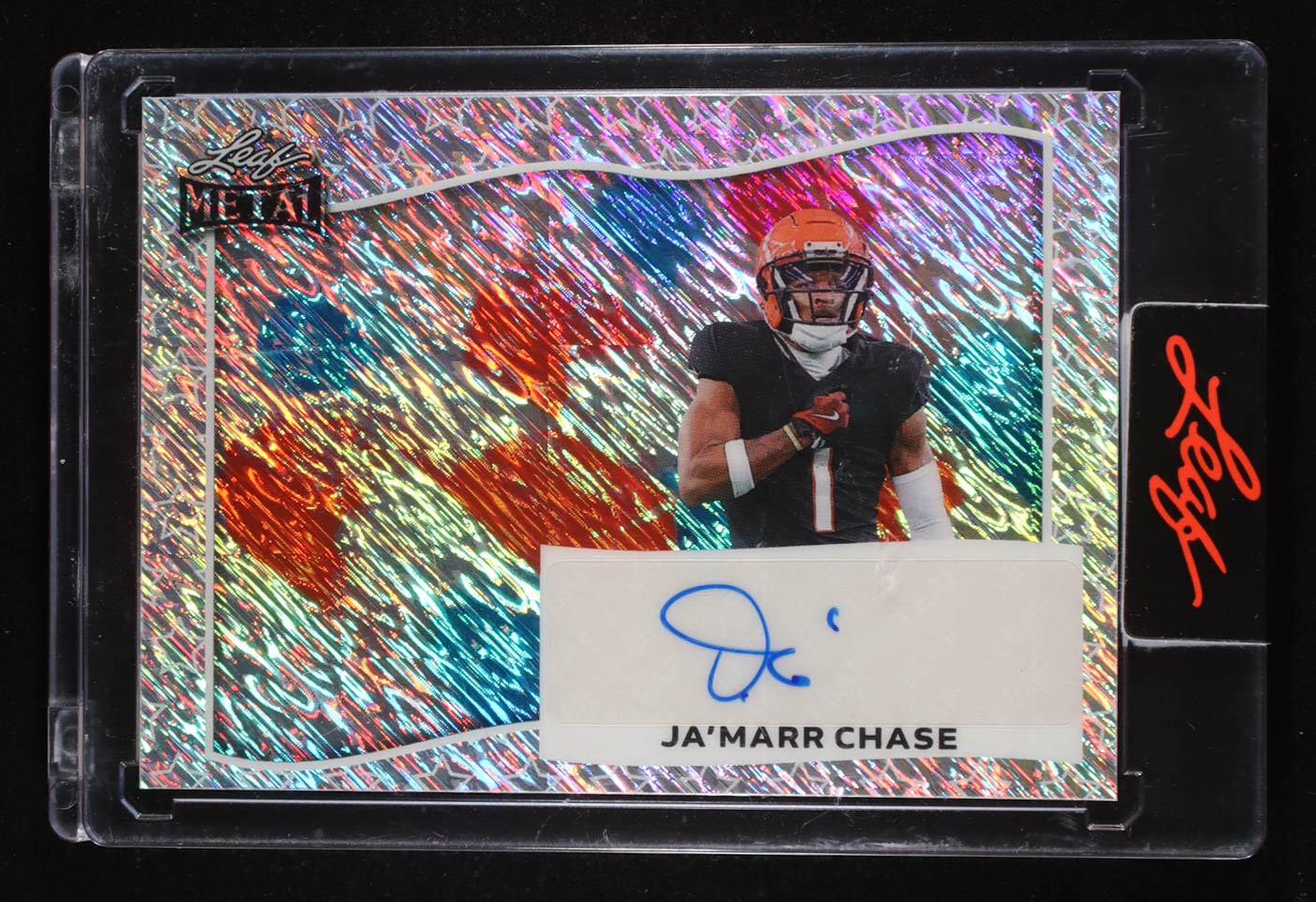 Ja'Marr Chase 2025 Leaf Metal Autographs #BAJMC #3/4 at PristineAuction.com Ja'Marr Chase 2025 Leaf Metal Autographs #BAJMC #3/4 at PristineAuction.com