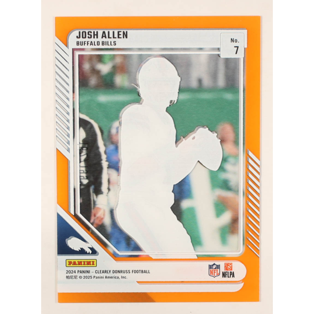 Josh Allen 2024 Clearly Donruss Orange #7 #162/199 at PristineAuction.com