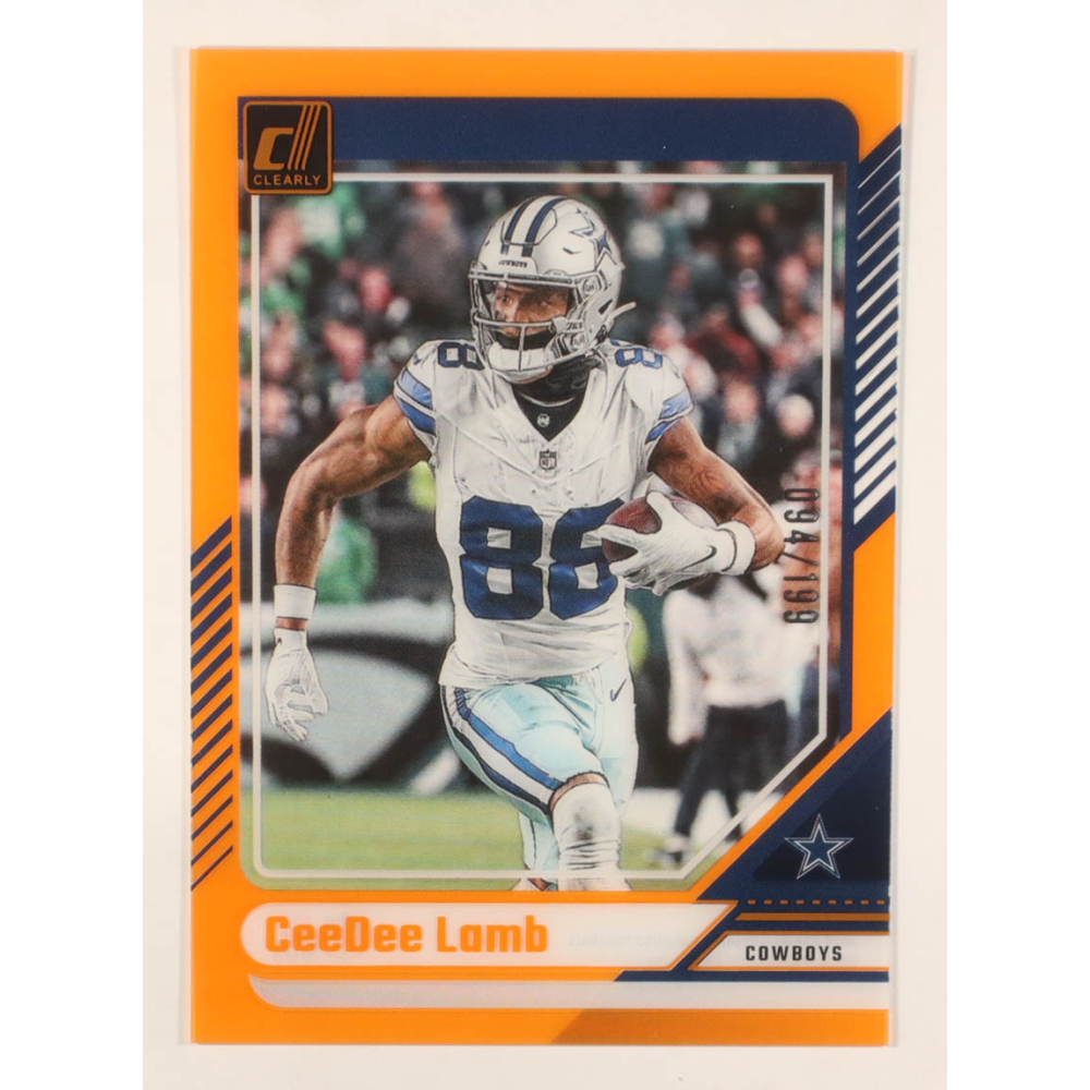 CeeDee Lamb 2024 Clearly Donruss Orange #17 #94/199 at PristineAuction.com