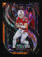 Drake Maye 2024 Select Prizm Black and Orange Shock #113 RC at PristineAuction.com