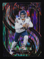 Caleb Williams 2024 Select Prizm Black and Green Shock #114 RC at PristineAuction.com