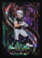 Brock Bowers 2024 Select Prizm Black and Green Shock #118 RC at PristineAuction.com