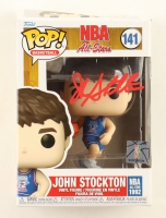 John Stockton Signed "NBA All-Stars" #141 Funko Pop! Vinyl Figure (Beckett) at PristineAuction.com
