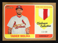 Yadier Molina 2018 Topps Heritage Clubhouse Collection Relics Gold #CCRYM #13/99 at PristineAuction.com