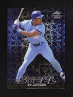 Bo Jackson 2023 Leaf Trinity Mega Box Steel Lazer Blue #S10 #65/99 at PristineAuction.com