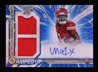 Xavier Worthy 2024 Topps Resurgence Amped Up Rookie Patch Autographs Blue Surge #AUXW RC #36/99 at PristineAuction.com