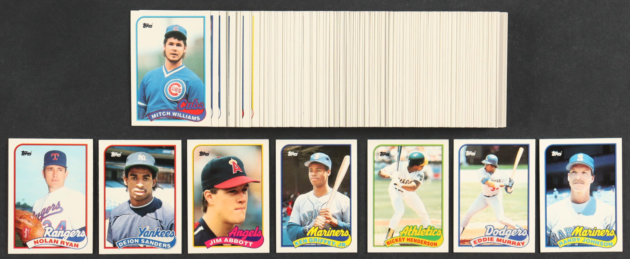 1989 Topps Traded Baseball Complete Set of (132) Cards with Ken Griffey Jr. #41T RC, Randy Johnson #57T, Deion Sanders #110T, Nolan Ryan #106T at PristineAuction.com 1989 Topps Traded Baseball Complete Set of (132) Cards with Ken Griffey Jr. #41T RC, Randy Johnson #57T, Deion Sanders #110T, Nolan Ryan #106T at PristineAuction.com